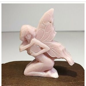 Pink Crystal Hand Carved Fairy